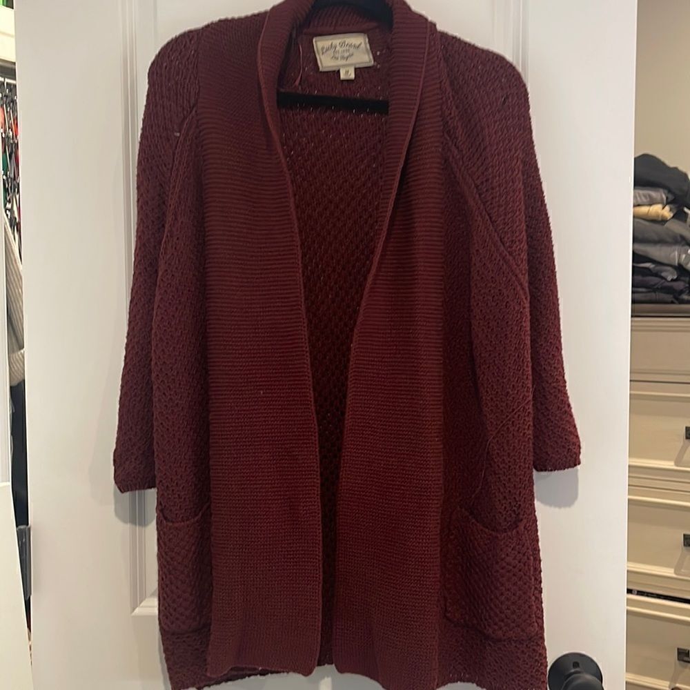 Lucky Brand size medium cardigan, sweater burgundy